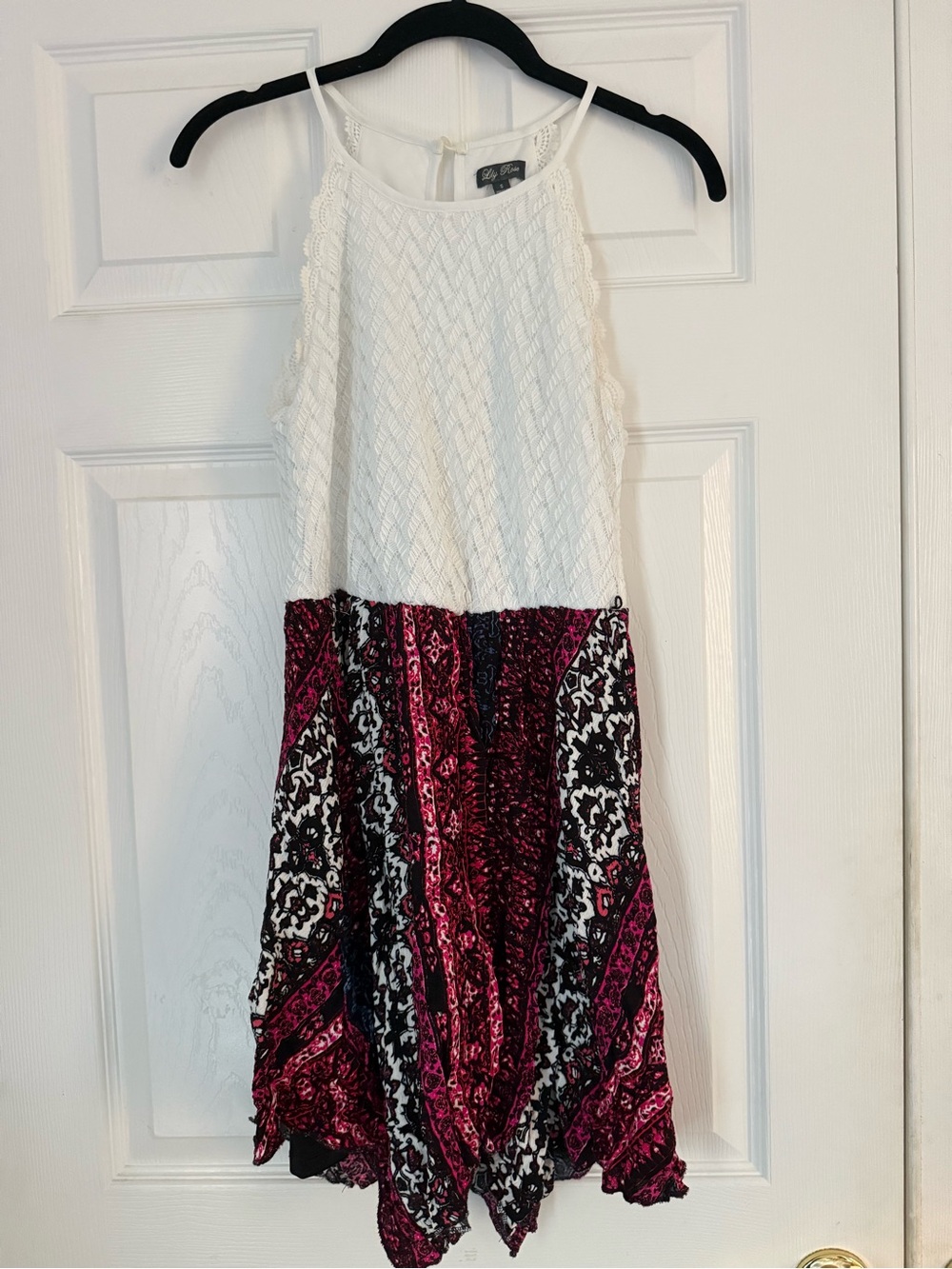 Lily Rose White Lace Crochet Dress